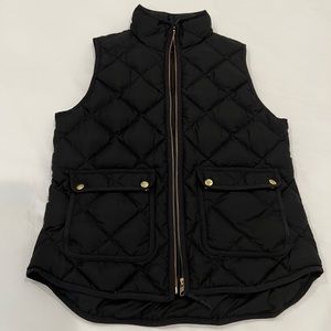 J. Crew Black Quilted Vest - Size Small